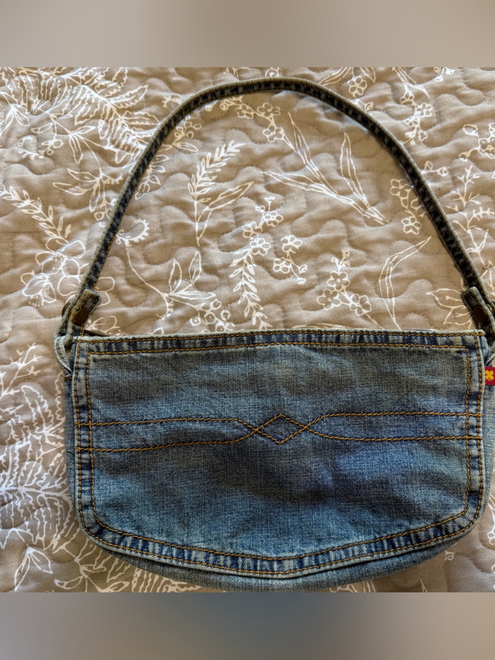Lucky Brand Small Denim Shoulder Bag in Faded Blue
